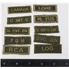 Image 1 : #767 10 SINGLE CANADIAN MILITARY TITLES INC FGH