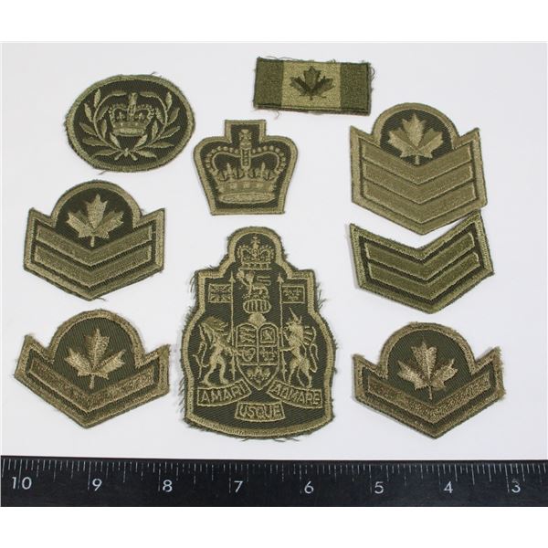 #768 9 CANADIAN MILITARY UNIFORM RANK INSIGNIA