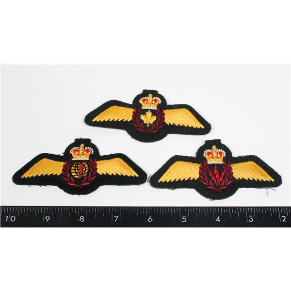#774 ROYAL CANADIAN AIR FORCE LOT OF 3 WINGS PILOT
