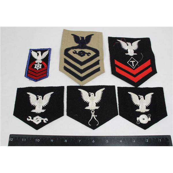 #775 UNITED STATES NAVY LOT 6 CLOTH RANK INSIGNIA
