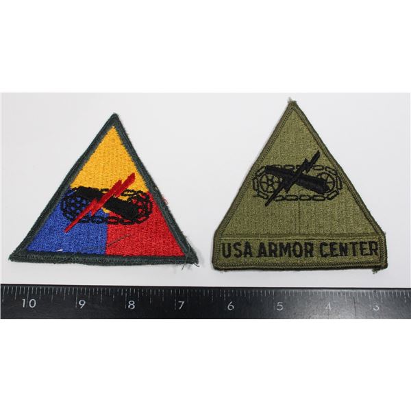 #787 LOT OF 2 UNITED STATES ARMY USA ARMOR CENTER