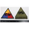 Image 1 : #787 LOT OF 2 UNITED STATES ARMY USA ARMOR CENTER