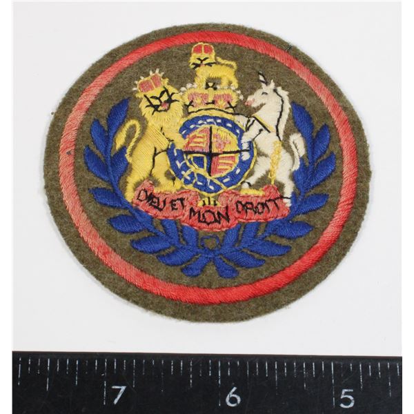 #793 QUEEN ELIZABETH II BRITISH COAT OF ARMS PATCH