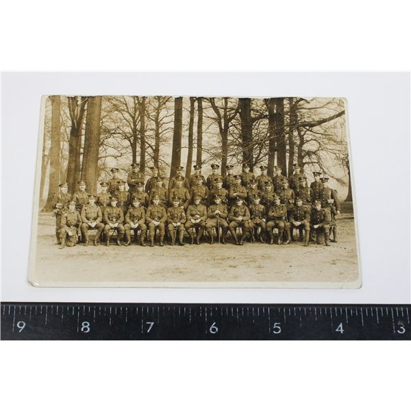 #803 WW1 BRITISH FUSILIERS RPPC GROUP PHOTOGRAPH