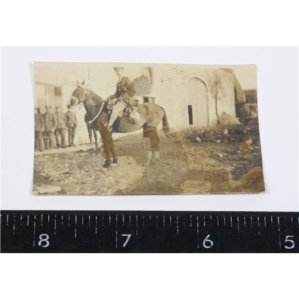 #804 WW1 BRITISH MOUNTED SOLDIER PHOTOGRAPH