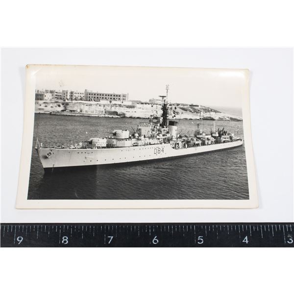 #818 RPPC VALLETTA MALTA  BRITISH ROYAL NAVY SHIP