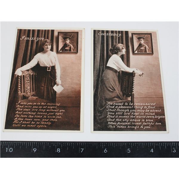 #823 WRITTEN ON WW1 BRITISH SOLDIER WIFE POSTCARD