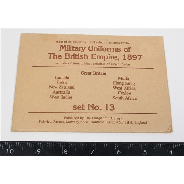 #827 ILLUSTRATED MILITARY UNIFORM POST CARD SET 6