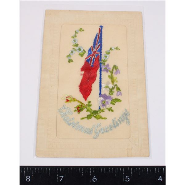 #836 WW1 SILK POSTCARD CANADA CHRISTMAS GREETING