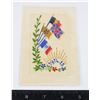Image 1 : #846 WW1 SILK POSTCARD ALLIED FLAGS 1914-15