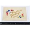 Image 1 : #847 WW1 SILK POSTCARD  CHRISTMAS GREETINGS