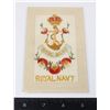 Image 1 : #852 WW1 SILK POSTCARD BRITISH ROYAL NAVY DESIGN