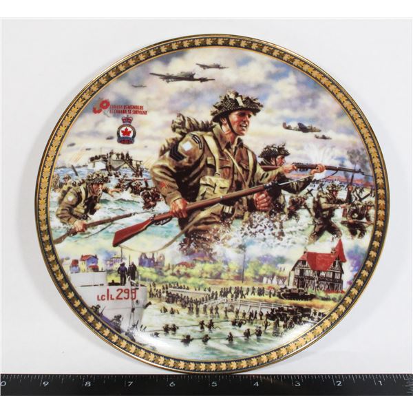 #865 1996 CANADIAN D-DAY COMMEMORATIVE PLATE