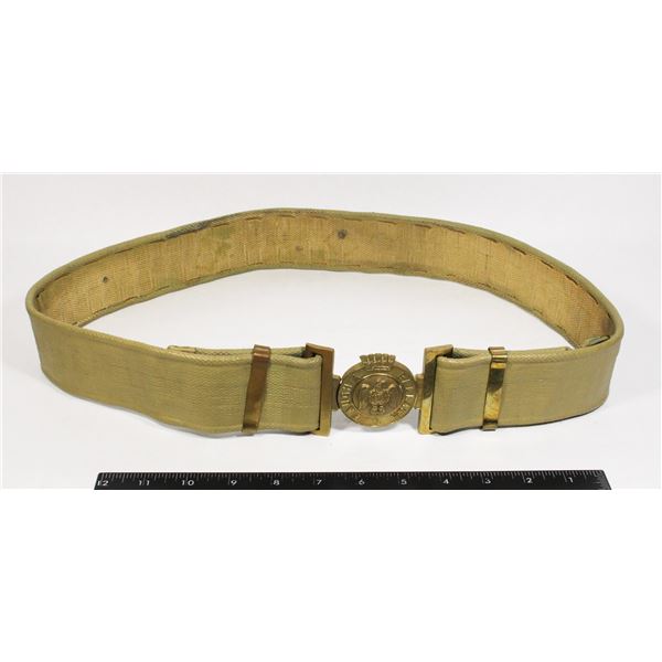 #869 ROYAL IRISH REGIMENT BELT BUCKLE + BELT