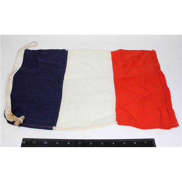 #882 WORLD WAR TWO FRENCH FLAG 17 X 11.5 INCHES