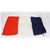 Image 2 : #882 WORLD WAR TWO FRENCH FLAG 17 X 11.5 INCHES