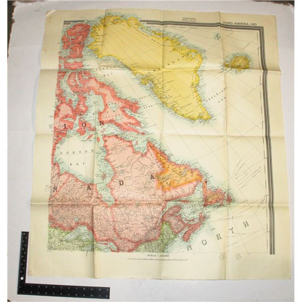 #894  1927 CANADA GREENLAND GERMAN MAP