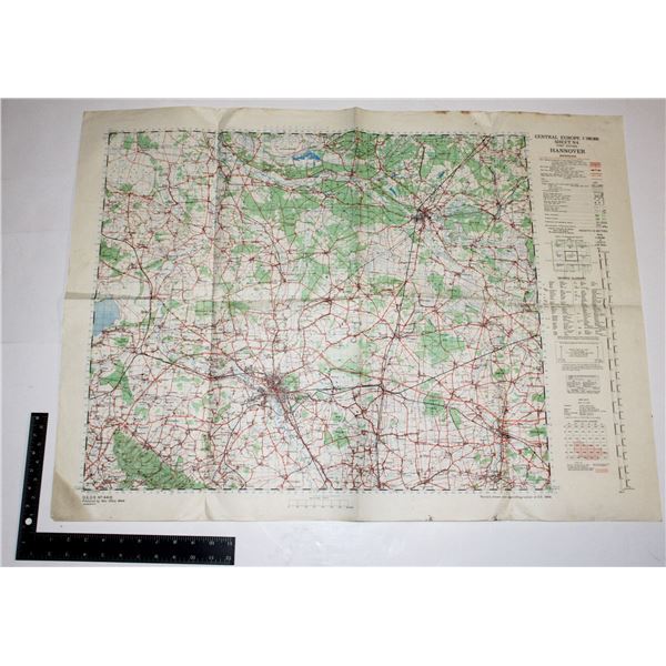 #895  WW2 MILITARY MAP BRITISH 1944 HANNOVER