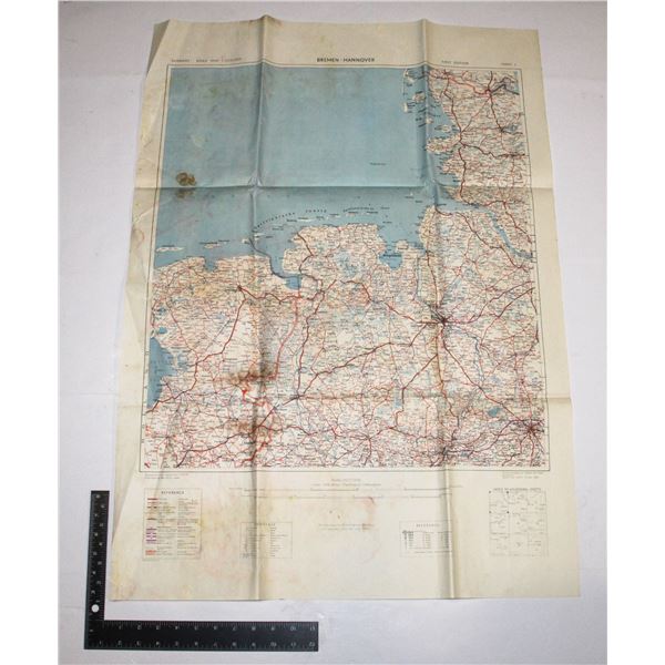 #896  WW2 BRITISH MILITARY MAP 1944 GERMANY