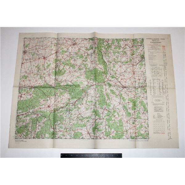 #901  WW2 BRITISH MILITARY MAP 1944 PADERBORN