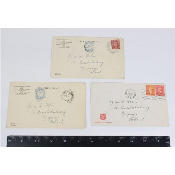 #903 WW2 CANADIAN ENVELOPES SENT FROM HOLLAND