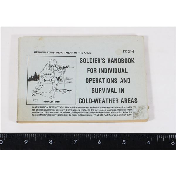 #927 US ARMY SOLDIERS HANDBOOK SURVIVAL IN COLD