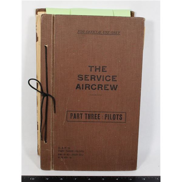 #937 WW2 SERVICE AIRCREW PRT 3 PILOTS RCAF BINDER