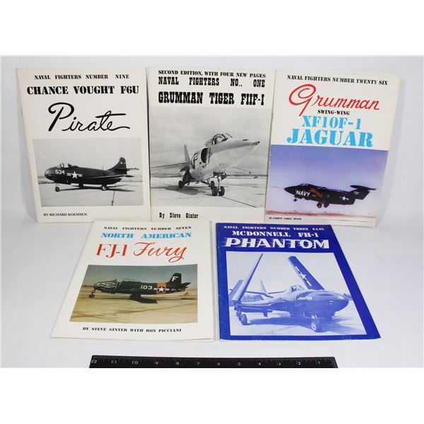 #1096 NAVAL FIGHTERS  REFERENCE BOOK LOT OF 5