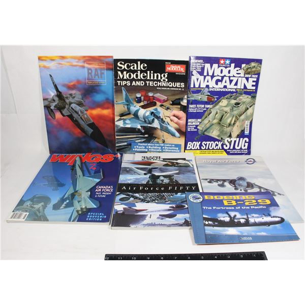 #1102 LOT OF 7 ASSORTED AIR FORCE + MODEL BOOKS