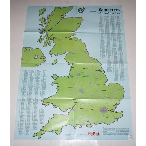 #1103 AIRFIELDS OF WORLD WAR 2 POSTER 31.5 X 23