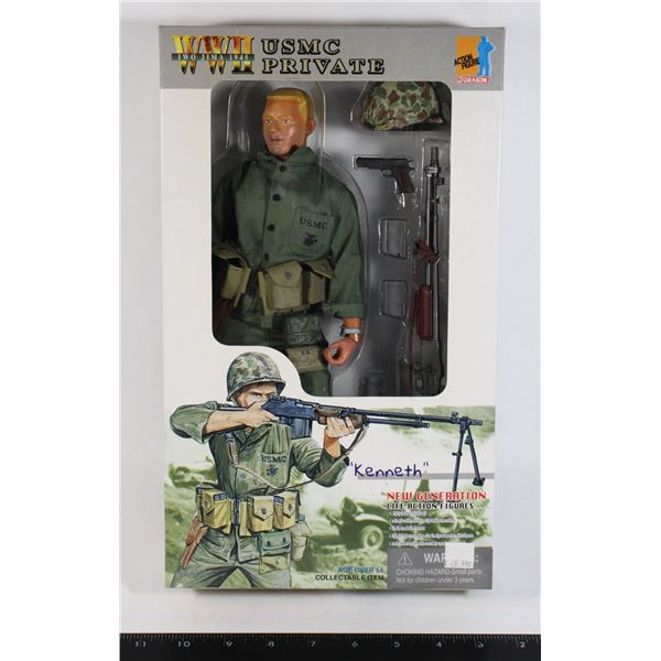 #1128 DRAGON ACTION FIGURE USMC PRIVATE IWO JIMA