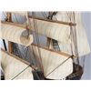 Image 3 : #1138 WOODEN SHIP MODEL WITH SAILS + METAL STAND
