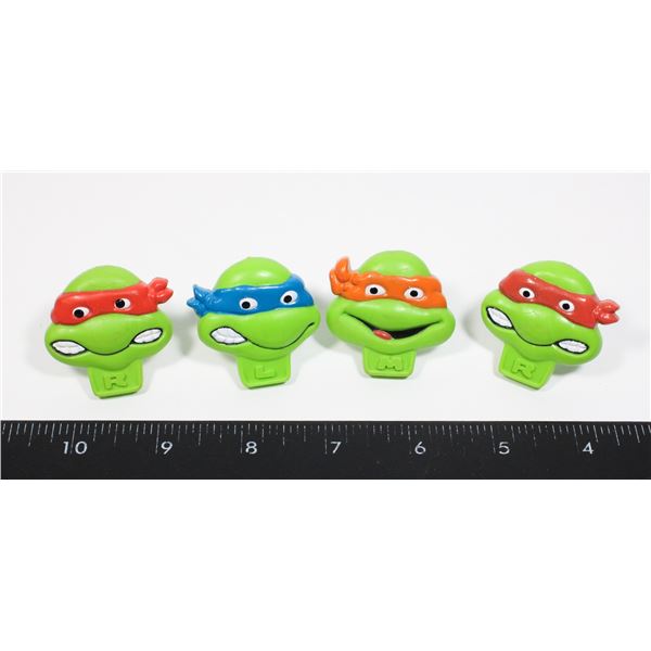 #1173 TEENAGE MUTANT NINJA TURTLES 1990 RING SET