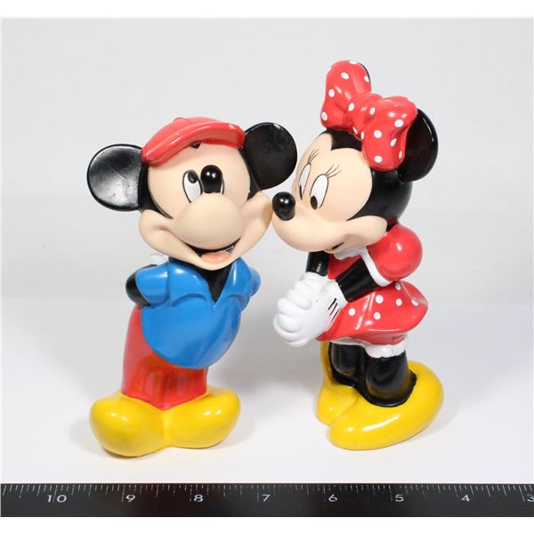 #1177 1980'S MICKEY MOUSE MINNIE MOUSE SET OF 2