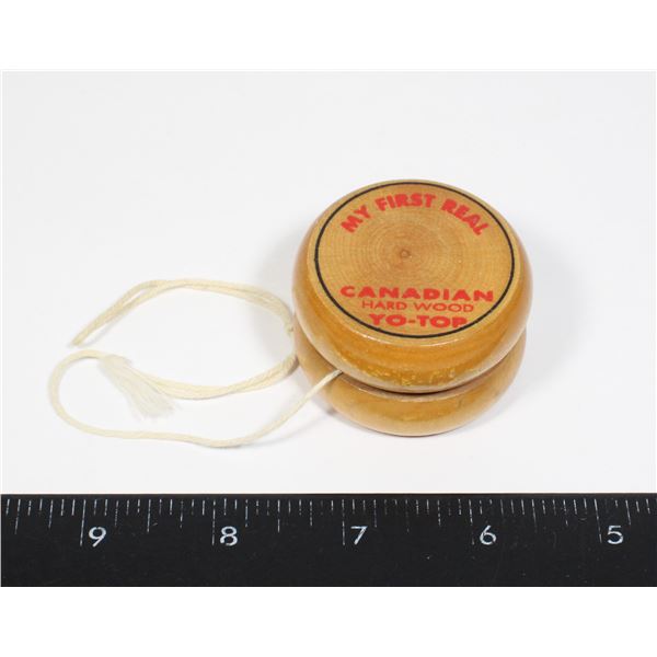 #1178 WOOD MY FIRST REAL YO-YO  DRUMHELLER ALBERTA
