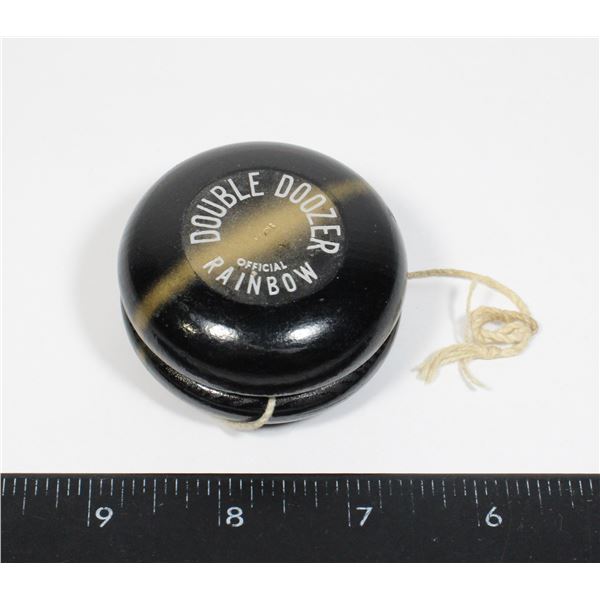 #1180 WOOD YO-YO DOUBLE BOOZER OFFICIAL RAINBOW