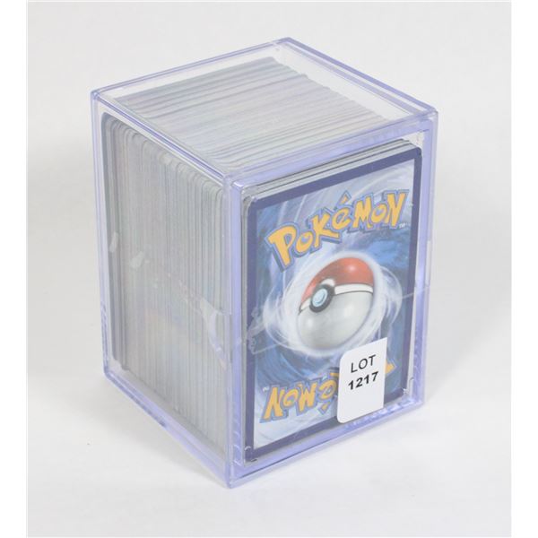 #1217 POKÉMON CARD LOT IN PLASTIC CASE