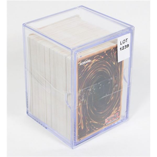 #1239 YU-GI-OH! CARD LOT IN PLASTIC CASE