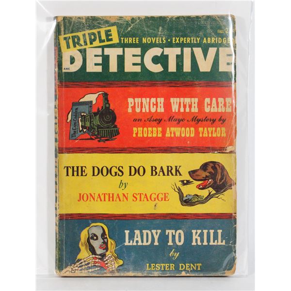 #1267 TRIPLE DETECTIVE MAGAZINE FALL 1947 WORN