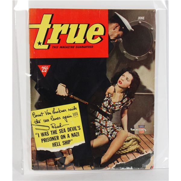 #1270 WW2 ERA TRUE MAGAZINE JUNE 1941 WORN