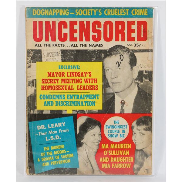 #1303 UNCENCORED PULP MAGAZINE OCTOBER 1966