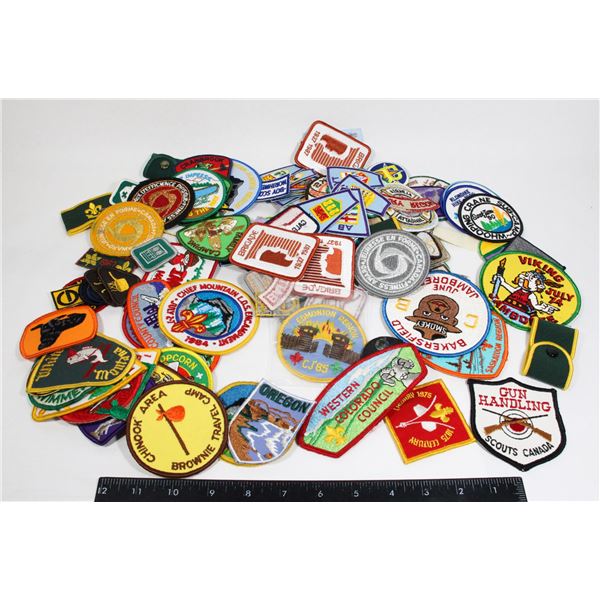 #1332 100+ BOY SCOUTS / CUBS/ GUIDES CLOTH PATCHES