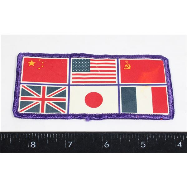 #1336 INTERNATIONAL SCOUTING PATCH CHINA USSR UK