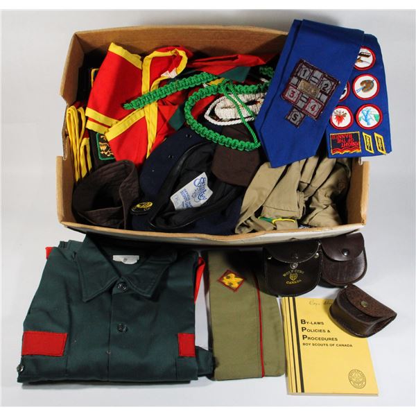 #1345 GIANT SCOUTS LOT UNIFORMS SASHES HATS ETC