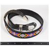 Image 1 : #1355 1990'S BELT WITH FIRST NATIONS BEADWORK