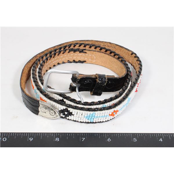#1361 1970'S BELT WITH FIRST NATIONS BEADWORK