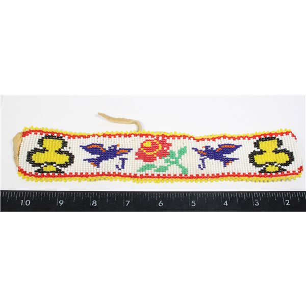 #1368 FIRST NATIONS BEADED HEADBAND LATE 1900'S