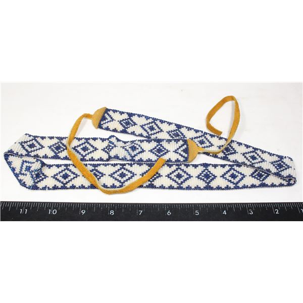 #1375 MID 20TH CENTURY FIRST NATIONS BEADED BELT