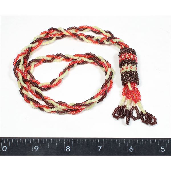 #1382 FIRST NATIONS BEAD NECKALCE LATE 1900'S