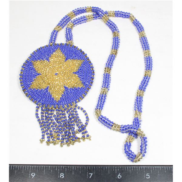 #1386  FIRST NATIONS BEAD NECKLACE LATE 1900'S